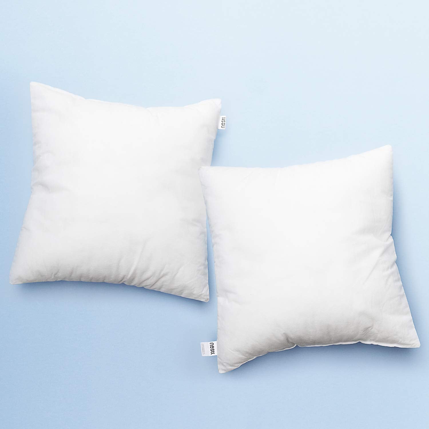 Nestl 22X22 Pillow Inserts - Throw Pillow Insert 22X22, 2 Pack Euro Pillows 22X22, Decorative Euro Pillow Insert 22X22 White, 22 X 22 Pillow Insert, Lumbar Pillow Insert For Bed And Couch